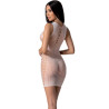 Passion - Bs097 Bodystocking Blanc Taille Unique